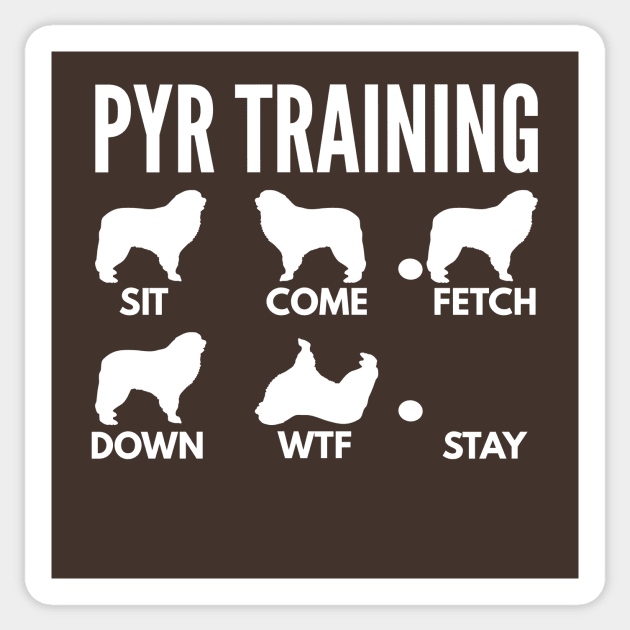 Great Pyrenees Training Pyr Dog Tricks Sticker by DoggyStyles